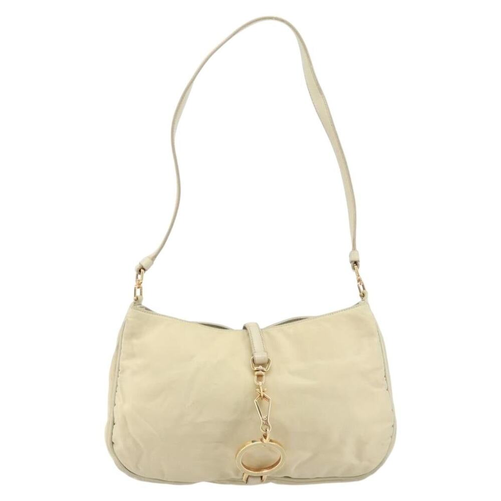 Prada Nylon Shoulder Bag Beige
